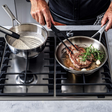 Набір сковорід 24+28 см KitchenAid Multiply Stainless Steel (CC004916-001)