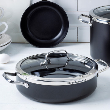 Сотейник с крышкой 28 см, 4,2л KitchenAid Aluline (CW001978-002)