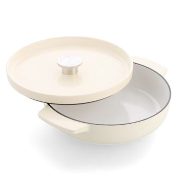 Чугунная кастрюля-сотейник с крышкой 2,77 л KitchenAid Cast Iron (CC009010-001)
