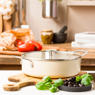 Сотейник з кришкою 28 см KitchenAid Aluminium Ceramic (CC010433-001)