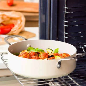 Сотейник з кришкою 28 см KitchenAid Aluminium Ceramic (CC010433-001)