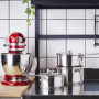 Набір ковшів з кришками KitchenAid SSS, 16/18/20 см, 1,5/2,1/3,1 л з керамічним а/п покриттям (CC005740-001), купити в Україні, найкраща ціна – KitchenAid - Фото 1