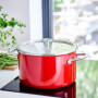 Каструля з кришкою KitchenAid Steel Core, 24 см, 6 л, червоний (CC003270-001), купить в Украине, лучшая цена – KitchenAid - Фото 3
