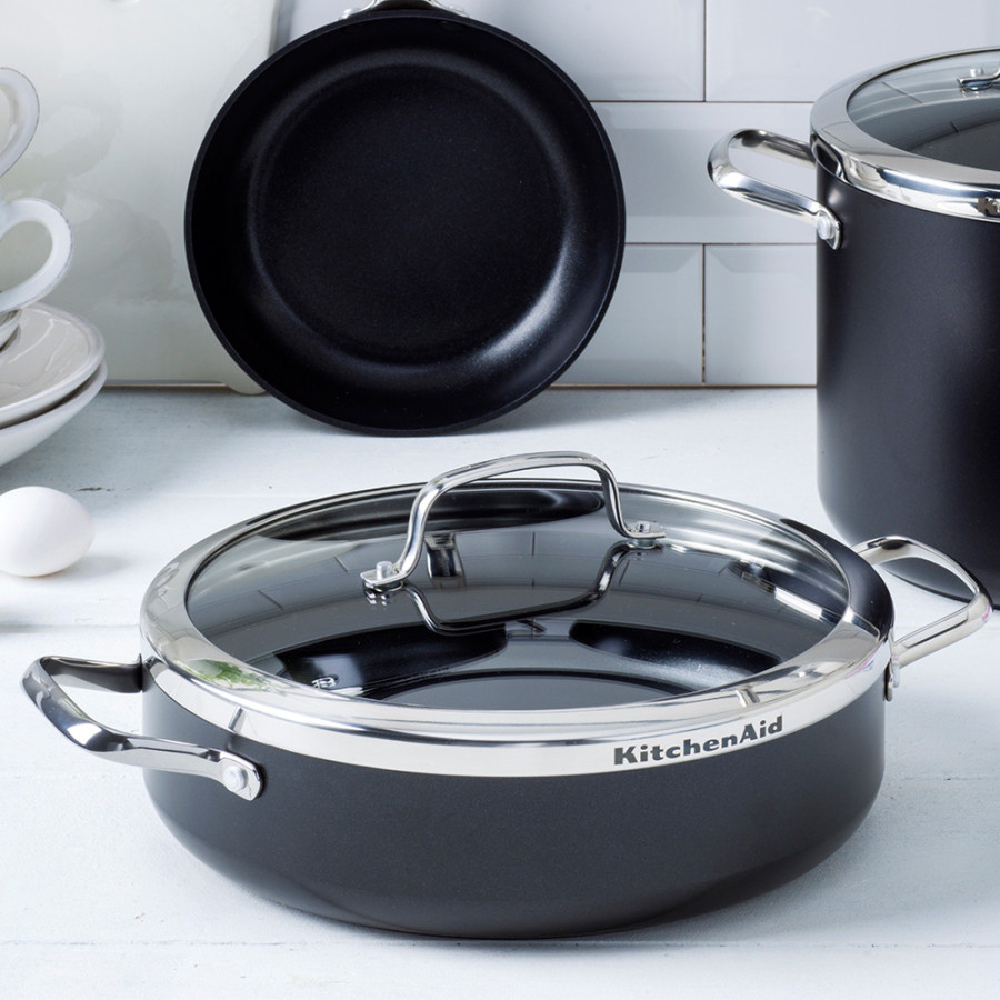Сотейник с крышкой 28 см, 4,2л KitchenAid Aluline (CW001978-002)