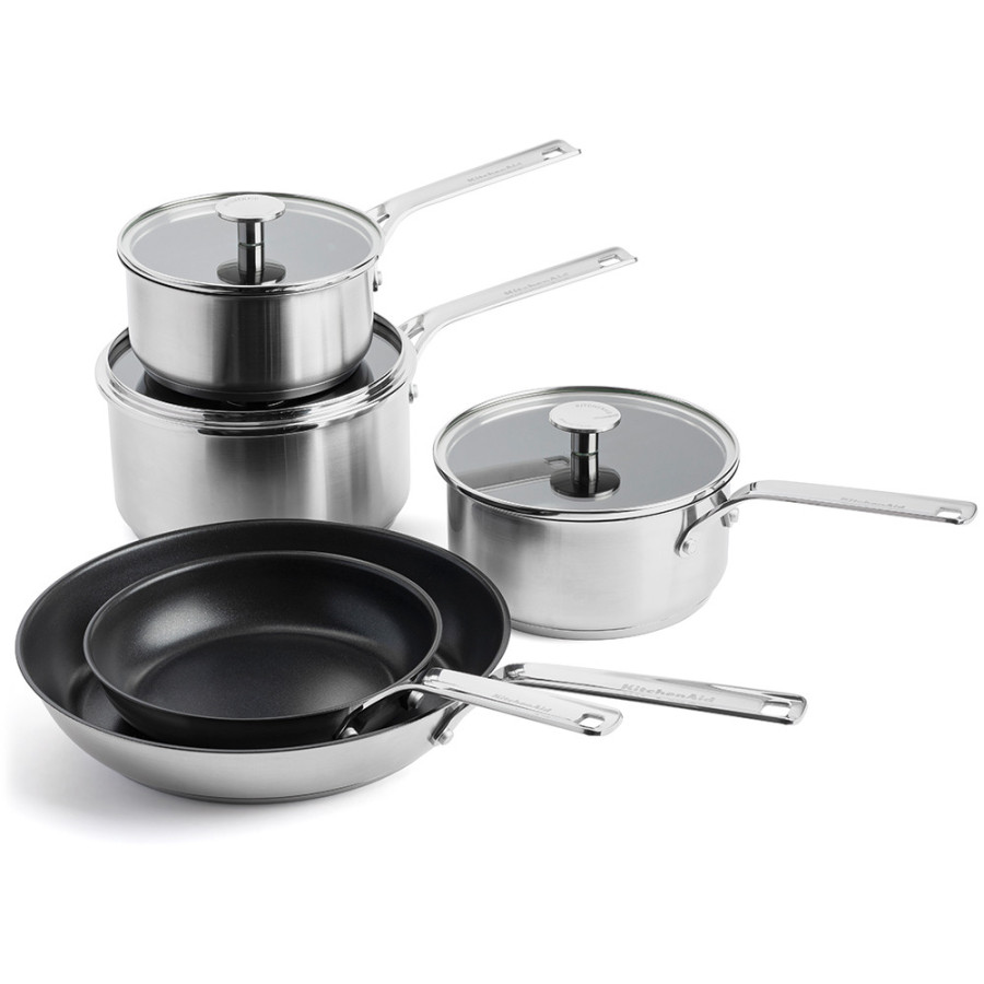 Набор посуды 16/18/20 см, 1,49/2,13/3,11 л, 20+28 см KitchenAid Stainless Steel Sheet (CC004221-001)