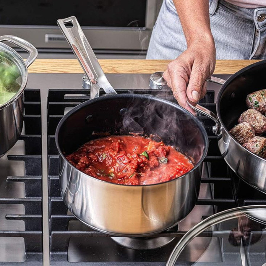 Набор посуды 16/18/20 см, 1,49/2,13/3,11 л, 20+28 см KitchenAid Stainless Steel Sheet (CC004221-001)