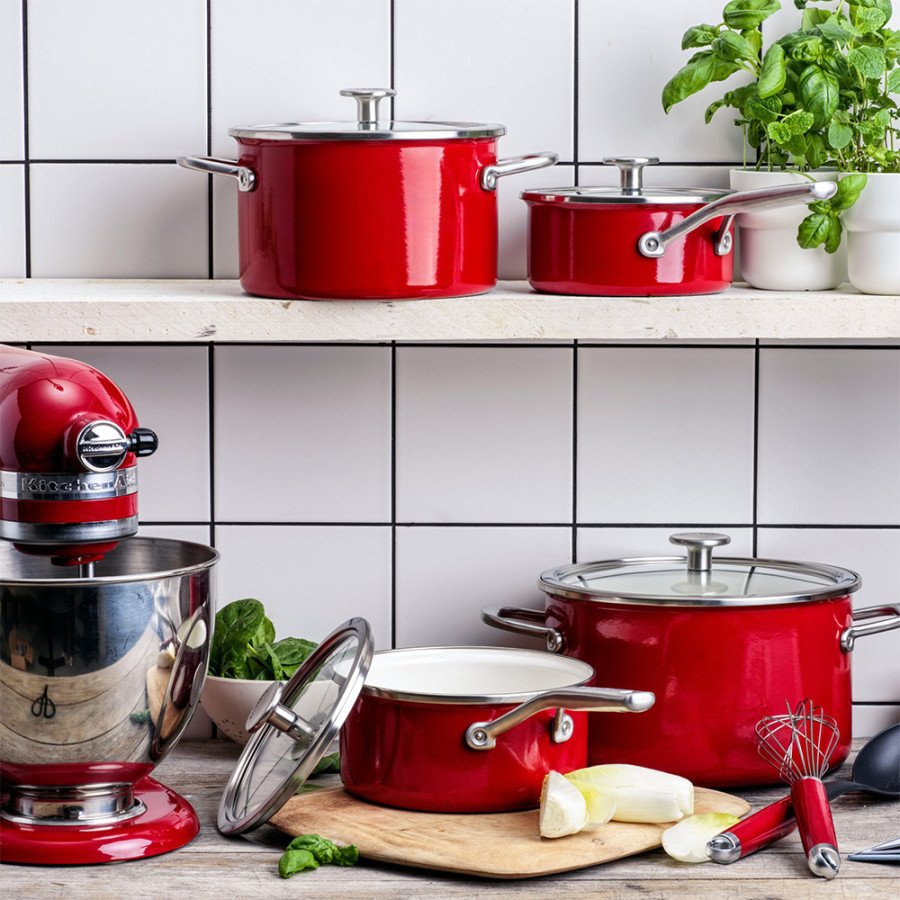 Ковш с крышкой 16 см KitchenAid Steel Core (CC003287-001)