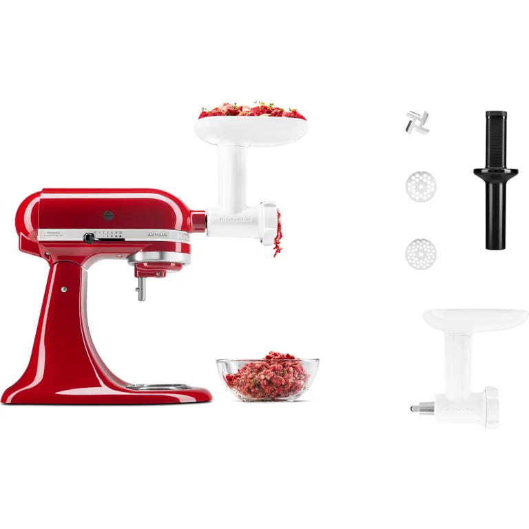 Набір із 2 насадок KitchenAid 5KSMFVSFGA (перетирання овочів і фруктів + м'ясорубка)