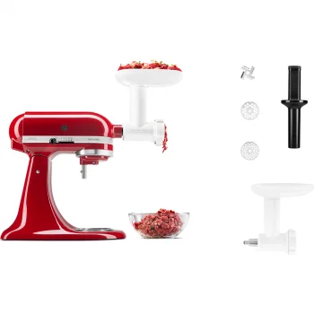 Набір із 2 насадок KitchenAid 5KSMFVSFGA (перетирання овочів і фруктів + м'ясорубка), купити в Україні, найкраща ціна – KitchenAid - Фото 1