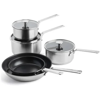 Набір посуду 16/18/20 см, 1,49/2,13/3,11 л, 20+28 см KitchenAid Stainless Steel Sheet (CC004221-001)