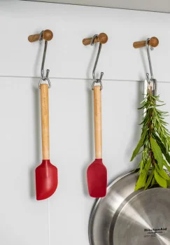Набір лопаток для тіста KitchenAid Coreline, 2 шт, 23,5 см, береза, червоний (KQR750OHERE), купити в Україні, найкраща ціна – KitchenAid - Фото 1