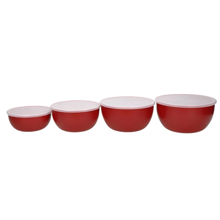 Set of bowls with lids KitchenAid Universal, 4 pieces, 355/591/828/1065 ml (KQG176OSERE)