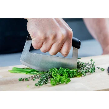 Ніж-меццалун KitchenAid Universal, з захисним чохлом на лезо, 15,2x2,4x11,6 см, чорний (KQG173OHOBE), купити в Україні, найкраща ціна – KitchenAid - Фото 5