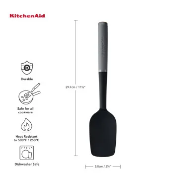 Лопатка силіконова KitchenAid Coreline, 34 см, сірий (KAS030OHCGG), купити в Україні, найкраща ціна – KitchenAid - Фото 2
