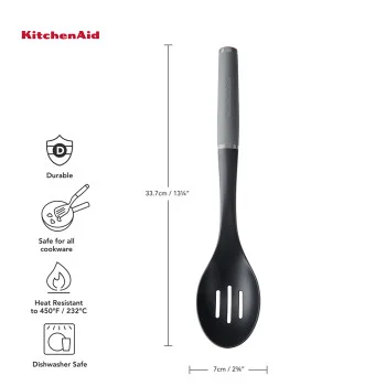 Ложка для сервіровки з прорізами KitchenAid Coreline, 33,8 см, сірий (KAS004OHCGG), купити в Україні, найкраща ціна – KitchenAid - Фото 5