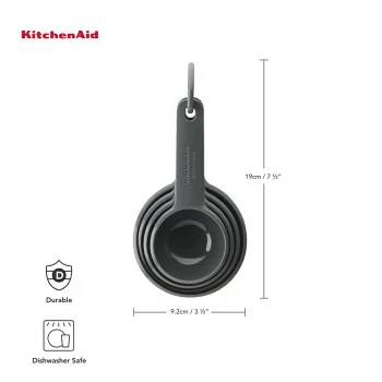 Набір мірних ковшиків KitchenAid Coreline, 4 шт, сірий (KQG058OHCGG), купити в Україні, найкраща ціна – KitchenAid - Фото 3