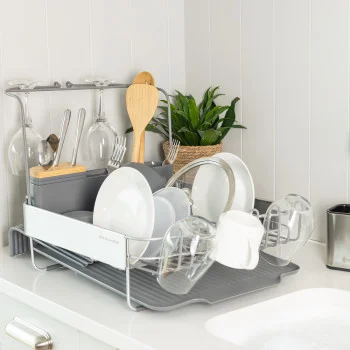 Підставка для сушки посуду KitchenAid Sinkware, 61,5 x 38,5 x 37,5 см, сірий (KEG896BXCGA), купити в Україні, найкраща ціна – KitchenAid - Фото 3