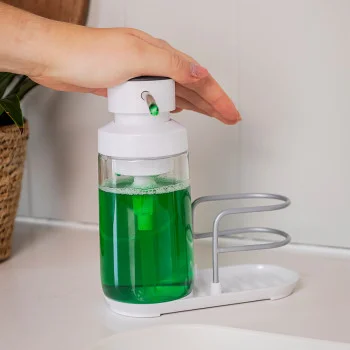 Диспенсер для миючого засобу з підставкою для губки KitchenAid Sinkware, 350 мл, білий (KEG887OSWH), купити в Україні, найкраща ціна – KitchenAid - Фото 3