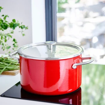 Каструля з кришкою KitchenAid Steel Core, 24 см, 6 л, червоний (CC003270-001), купити в Україні, найкраща ціна – KitchenAid - Фото 3