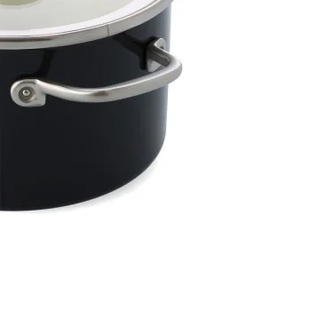 Каструля з кришкою KitchenAid Steel Core, 24 см, 6 л,  матовий чорний (CC006001-001), купити в Україні, найкраща ціна – KitchenAid - Фото 1