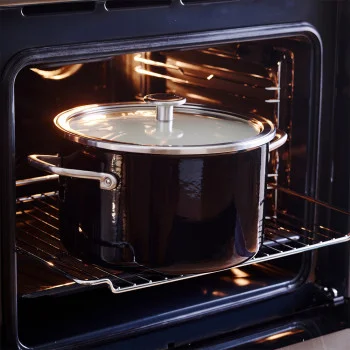 Каструля з кришкою KitchenAid Steel Core, 24 см, 6 л,  матовий чорний (CC006001-001), купити в Україні, найкраща ціна – KitchenAid - Фото 2