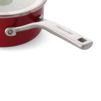 Ківш з кришкою KitchenAid Steel Core, 16 см, 1,3 л, червоний (CC003287-001), купити в Україні, найкраща ціна – KitchenAid - Фото 2
